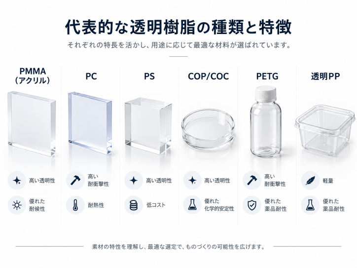 透明樹脂の種類